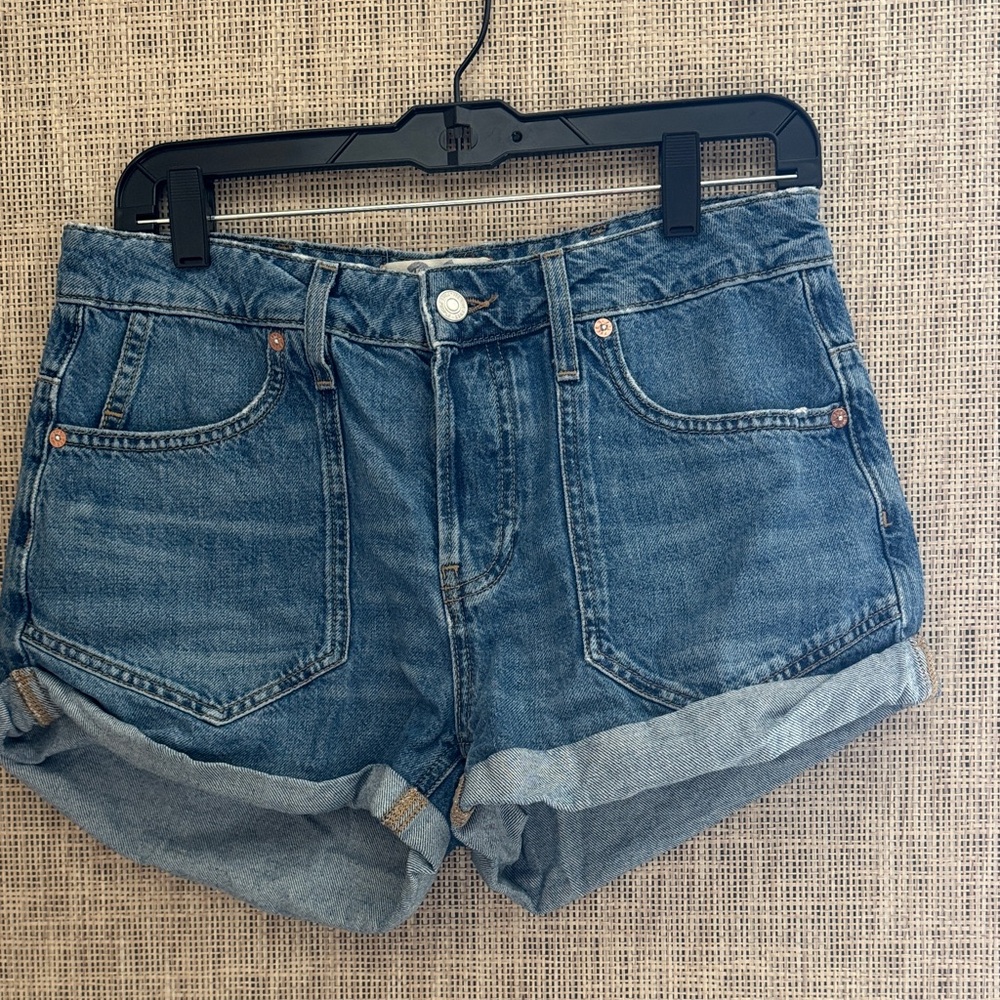 We The Free Blue Jean Shorts